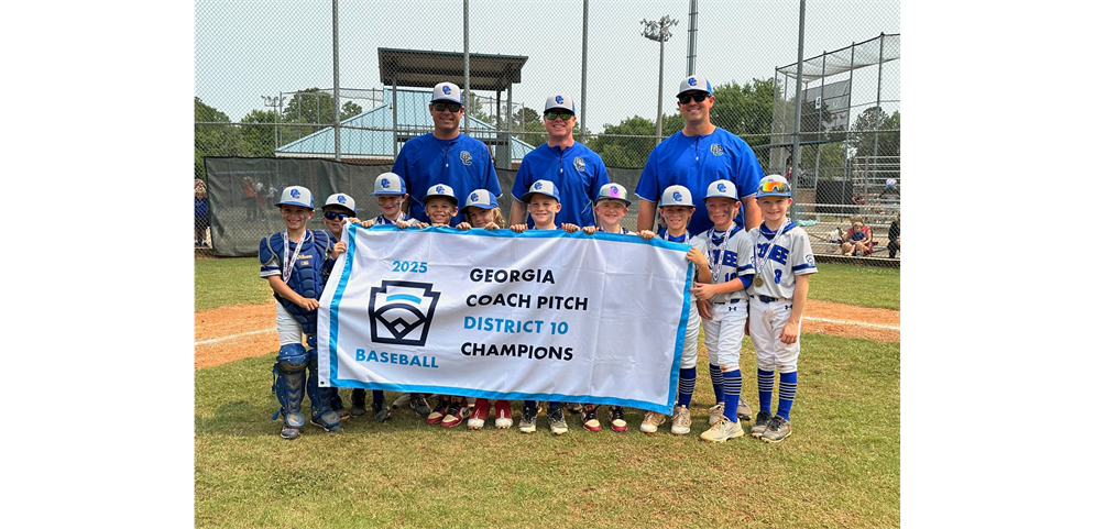 2025 Coach Pitch Baseball District Champs
